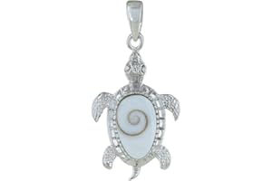 LES POULETTES BIJOUX - Ciondolo Argento 925 Tartaruga e Occhio di Santa Lucia