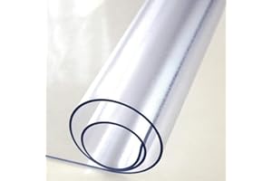 YULY Transparent Desk Pad,70x45cm Large Mouse Pad, PVC Desktop Writing Mat, Heat Resistant Table Protector, Waterproof Laptop Desk Mat for Office&Home