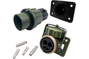 SERTPLAS - Enchufe OTAN de 2 pines con 4 pines de contacto de 35 mm² y junta de goma Nato, apto para vehículos militares, vehículos de bomberos, ambulancias, maquinaria de tierra y construcción,