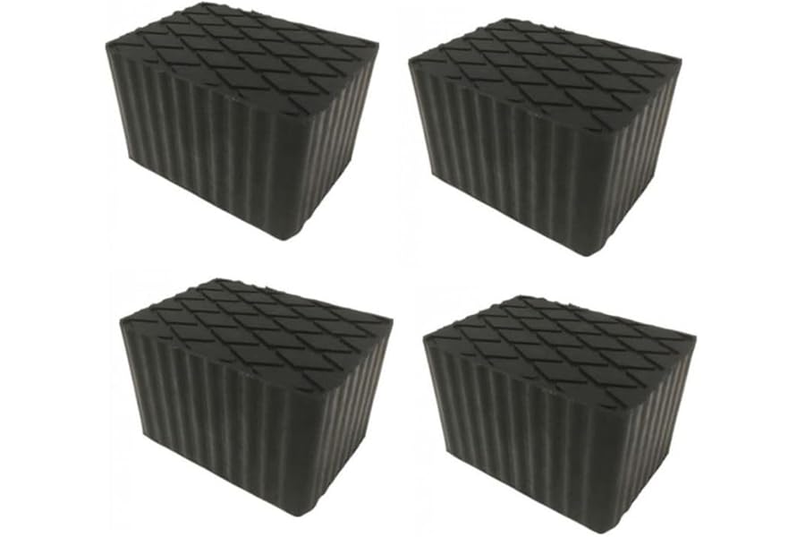 4 pcs Ramp Jacking Rubber Blocks Universal Scissor Car Lift Pads 160x120x100mm