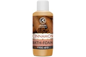 AROMATIKA TRUST THE POWER OF NATURE Bagno Schiuma Cannella 1000ml - Bagno Schiuma con Olio Essenziale di Cannella - Cura del Corpo - Bellezza - Bagno - Benessere - Relax - Aromaterapia - Bagnoschiuma - Bath Foam Cinnamon