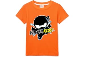 FORLCOOL Ninja Kidz Kids Casual Short Sleeve Boy's 100% Cotton Tee Girls T-Shirt