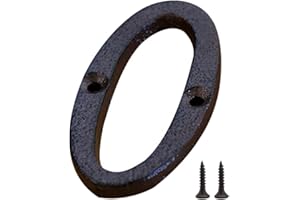 Zayookey Numero Civico Esterno Numeri di Porta in Ghisa Numero Indirizzo Metal House Numbers Porte, Pareti, Indirizzi di Casa (Numero 0)