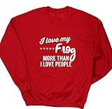 HippoWarehouse love my rana más de I Love People Unisex Jersey sudadera sudadera (específicos...