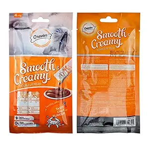Gnawlers Creamy Treats for Cats & Kittens (Crab Flavor), 60g - Pack of 6