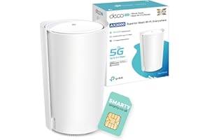 TP-Link Deco X50-5G 5G Router With Free SIM Card, Whole Home Wi-Fi 6, AX3000 5G/4G+Cat 6 Mesh WiFi Router, 2.5G Port For Ultra-Fast Speed, SIM slot, Seamless Coverage, Works with Alexa, HomeShield
