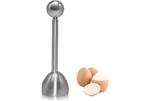 PUEDNO Eierköpfer Edelstahl Eieröffner, Eier Cutter Eierköpfer, Eier Cracker für Weiche und Hartgekochte Eier oder Rohe Eier (1)