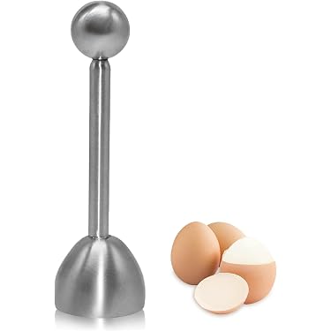 Eierpiekser Aus Edelstahl – Eierlocher Mit Standfuß – Für Perfekt Gekochte Eier, Leichtes Schälen – 5,7 X 5
