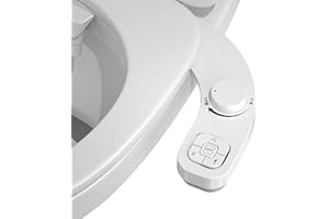 Bidet Attachment for Toilet UK,Samodra 8.0 Spa Bidet Toilet Seat Attachment with Non-Electric Self-Cleaning Dual Nozzles Posterior & Feminine Wash Cold Water,Adjustable Water Pressure (White-Left)