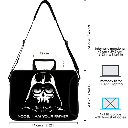 Sidorenko 17-17 3 Zoll Laptoptasche   Laptop Umh  ngetasche  Stilvolle Designer - Computer - Notebook-Schultertasche aus Neopren Schmutz- und Wasserab
