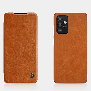 Nillkin Qin Series Leather Wallet Flipcover Case for Samsung Galaxy A52 (Brown)