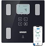 OMRON VIVA Bilancia smart e misuratore della composizione corporea Bluetooth con calcolo di grasso corporeo, peso, grasso vis