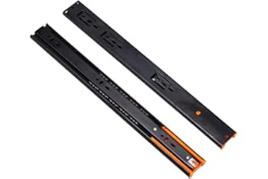 AULYUN 2 Pares de Guías para Cajones Cierre Suave 450mm Extracción Total Guías Laterales Telescópicas con Rodamiento de Bolas