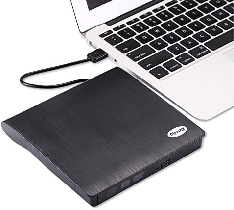 CIpotZIZ External USB 3.0 DVD/CD-RW Driver Burner Writer Player for Macbook Pro Air and Ultra Notebook PC Desktop Computer,Plug and Play,Black