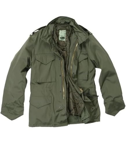 Veste Militaire Parka Homme - Vert Armée - Capuche Fourrure? Taille S - Vintage 90s