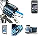 Price comparison product image Bike frame bag Front Top Tube Pannier for Gigaset ME Pure, Head Tube cycling triple case Bicycle mount cradle Mobile Phone Holder, blue, water resistant - K-S-Trade(TM)