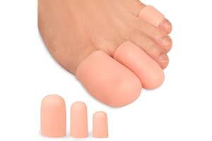 Bukihome 16 PCS Zehenschutz, Silikon-Zehenschutzkappen, Zehenschutz, Verhindern Schmerzlinderung bei Hühneraugen, Blasen und eingewachsenen Zehennägeln (6 große + 6 mittlere + 4 kleine)