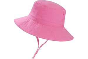 ISIYINER Cappello da Sole per Bambini Ragazze Regolabile Cappello Estivo Anti-UV Tesa Larga Berretto Estivo per Viaggio Nuoto Spiaggia Piscina