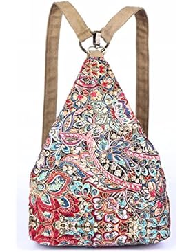 Keshi Leinwand neuer Stil Schulrucksäcke/Rucksack Damen/Mädchen Vintage Schule Rucksäcke mit Moderner Streifen...