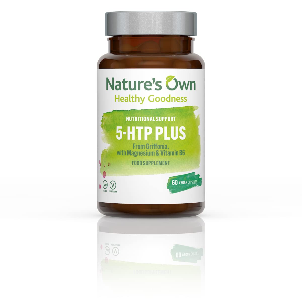 Nature's Own 5HTP Plus-60 Vegan Capsules. New Packaging