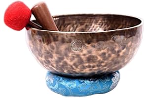 ANANYA FASHION & CRAFTS HUB 10 Inches Healing Bowls Tibetan Full Moon Singing Bowl Nepal Chakra Healing Meditation Seven Metals