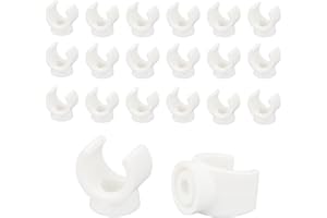 Fogbush Abrazaderas para Tubos en U, 16 mm-Pack de 20 Unidades en Blanco,Plástico PP Aislante para Fijación Rápida Uso en Cocina, Cuarto de baño,Jardín, Bricolaje e Industria