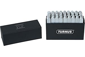 Turnus 331-003 Schlagbuchstabensatz Schrifthöhe vernickelt 27-teilig, 3mm, 1 Stück