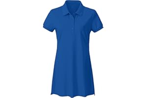 JINSHI Women's Polo Dress Short Sleeve Cotton Casual Sports Golf Tennis Dresses