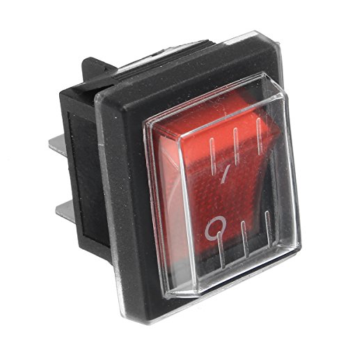 Dynamic 220V16A 20A 125V Marche/Arrêt Interrupteur Rouge De Rechange Interrupteur Étanche pour Les Machines D'Aspiration Aspirateur Industriel