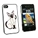 Produktbild Siamesische Katze auf wei– Pet – Snap on Hard Schutzhülle für Apple iPhone 4 4S – Schwarz