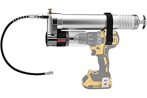 ATIVERE Fettpresse Bohrer Adapter Pneumatisches Werkzeug Elektrische Bohrmaschine Schlagschrauber Universal Umwandlung Pistolenkopf,Electric Schmierpressen