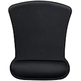 ErgoComfort Bilek Destekli Mouse Pad Ergonomik Mouse Altlığı Kaymaz Taban Bilek Koruyucu Bilgisayar Ofis Oyuncu Mousepad Siya
