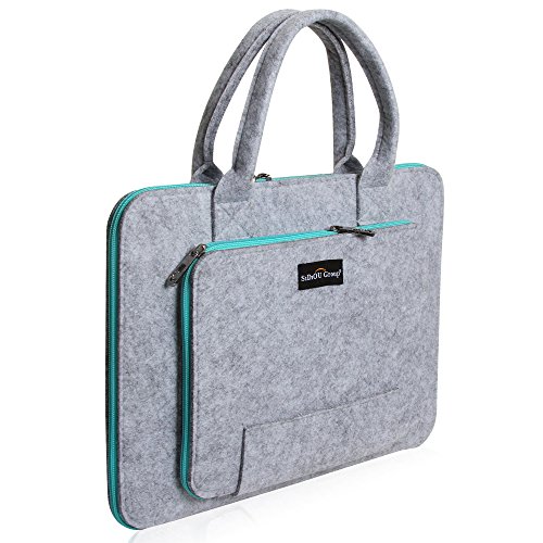 Sidiou Gruppe Mode Laptop Tasche Tablet PC Paket Laptop-Hülle wasserdichtes Gewebe Tasche Mode Laptop Tasche Tablet PC Paket Laptop-Hülle wasserdichtes Gewebe Tasche (14 Zoll, grau) - 2