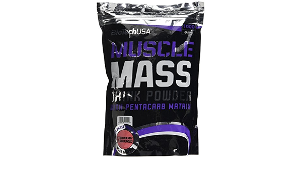 Biotech muscle mass, 1.0kg клубника (5999076211456)