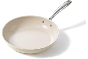 Redchef Ceramic Non Stick Egg Pans 20cm, Nonstick Frying Pan, 8 inch Cooking Skillet with Stay Cool Handle for Induction, PTFE & PFAS & PFOA Free, Oven Safe (Beige)