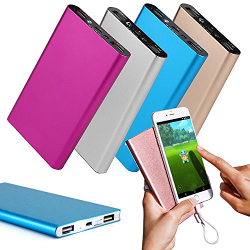 Power Bank  20000mAh Cargador de Bater  a Externa Ultra Port  til con tecnolog  a inteligente para iPhone Serie  Dispositivos Android  Tel  fonos M  viles  Tablet Azul
