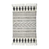 Maße: 60 x 90 cm House Doctors Rug, Block, Grey/Black, 60x90 cm, 100% Cotton