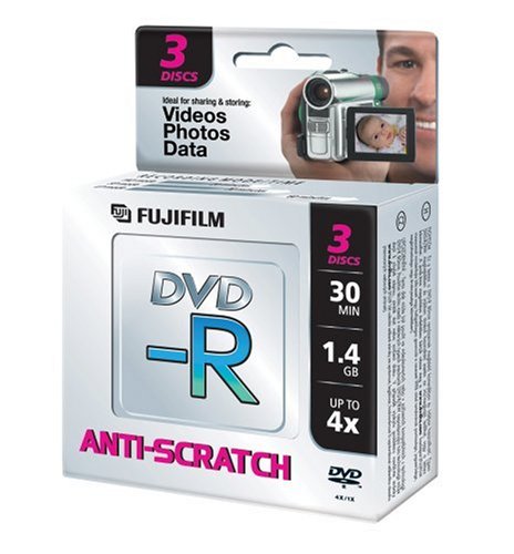 Fuji DVD-R MINI 8cn 1.4GB 4x DVD-Rohlinge 3er Pack Jewel Case