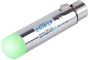 CHINLY 2.4G ISM DMX512 Receptor XLR Hembra Inalámbrico con Antena para Cabezas Móviles Luz de Escenario