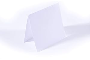 VAESSEN CREATIVE Biglietti Florence per Progetti Creativi Bianco - Robusti 200 gsm - Biglietti Piegati - 11 x 9 cm- Papercraft - Ideali come Biglietti d'auguri, Inviti - Scatola di Stoccaggio Inclusa