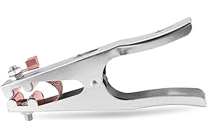 Hwtcjx Pinza Soldadura, Abrazadera de conexión a tierra, Tierra abrazaderas, Hecho de hierro + latón, duradero, equipo de soldadura profesional, para mayoría de las máquinas de soldar (500A)