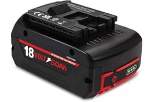 WOWRMAYKAY Zamienny akumulator BAT609 5Ah do Bosch, GBA 18 V kompatybilny z Bosch BAT619 BAT609G BAT618 BAT610G akumulatory do narzędzi bezprzewodowych, akumulatory litowo-jonowe do wielokrotnego ładowania