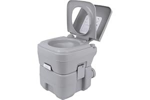 H-YEEU 20L WC Portatile da Campeggio Chimico Toilette Gabinetto Bagno Chimico Portatile capacità di Carico 130KG per Camper Casa Rimovibile WC Chimico da Viaggio