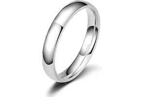 Zakk Anello da donna e uomo in titanio lucido, sottile Anello di fidanzamento a fascia impilabile 2mm 4mm 6mm
