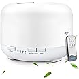 Yikubee Plastic Essential Oil Diffusers With Remote, 500Ml Diffusers For Essential Oils Large Room, Home, Aromatherapy Oil Diffuser With Cool Mist, Humidifiers For Bedroom