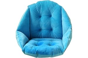 GELING Cuscino Spesso Sedia con Schienale per L'Ufficio Auto Poltrona Sospesa da Giardino Sedia Dondolo Amaca Cielo Blu 48X52CM