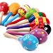 YQing 1 Pcs Egg Shaker Kids Wooden Maracas Rattle Shakers Musical Educational Toys(Random Color Pattern)