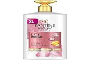 Pantene Odżywka Do Włosów Z Biotyną I Wodą Różaną | Odżywka Nawilżająca I Zwiększająca objętość | Butelka XL Z Dozownikiem, 1L