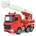 Produktbild DUCKTOYS Große Simulation Elektro-Feuerwehr-Spielzeug-Mit Teleskopleiter Rettungslampe Und Musik, Trägheit Feuerwehreinsatz Modell