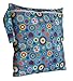 FAB4BABYSTARS, Dreamy Blue, Wet Bag, Nappy Bag,Holiday Bag, Toiletry Bag, Storage Bag for Toys, made from WATERPROOF PUL MATERIAL, Stretchy material with Zip, handle for hanging up